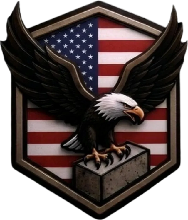 Quick's Concrete Kustoms eagle badge